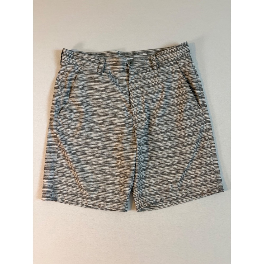 Grand Slam Mens Grey Space Dye Performance Golf Shorts Athletic Casual